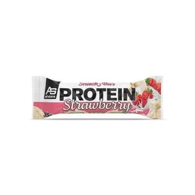 Ukusna ALL STARS Protein Snack Bar - Proteinska Pločica - Ukus od Jagode - Visokoproteinska - Malo Šećera