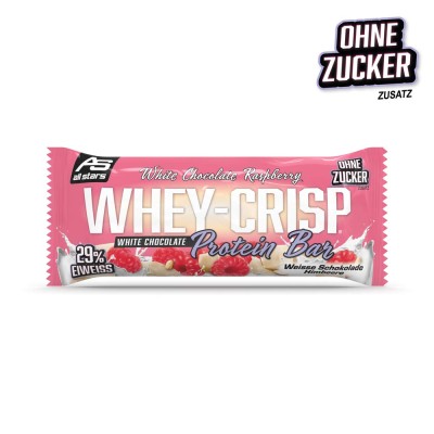 ALL STARS Whey-Crisp Proteinska Pločica - Bijela Čokolada i Malina - 29% Proteina - Bez Šećera